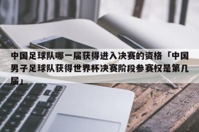 中国足球队哪一届获得进入决赛的资格「中国男子足球队获得世界杯决赛阶段参赛权是第几届」