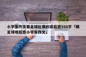 小学生作文看足球比赛的读后感550字「踢足球观后感小学生作文」