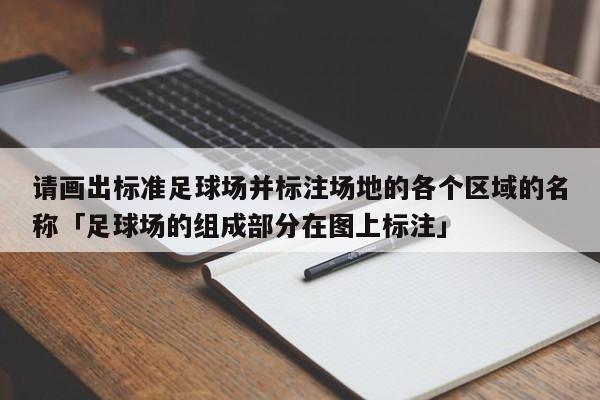 请画出标准足球场并标注场地的各个区域的名称「足球场的组成部分在图上标注」  第1张